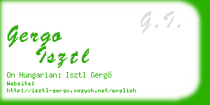 gergo isztl business card